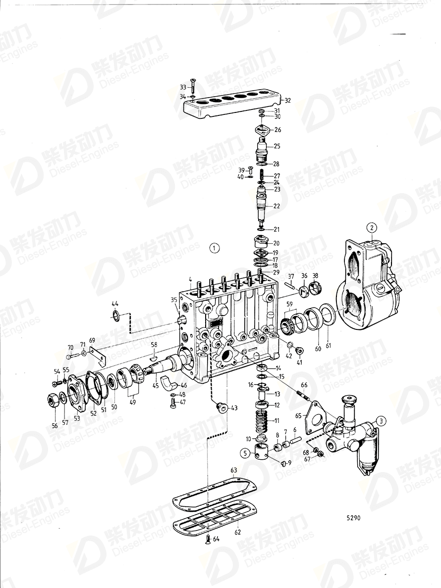 volvo penta Injection pump 843512 Drawing
